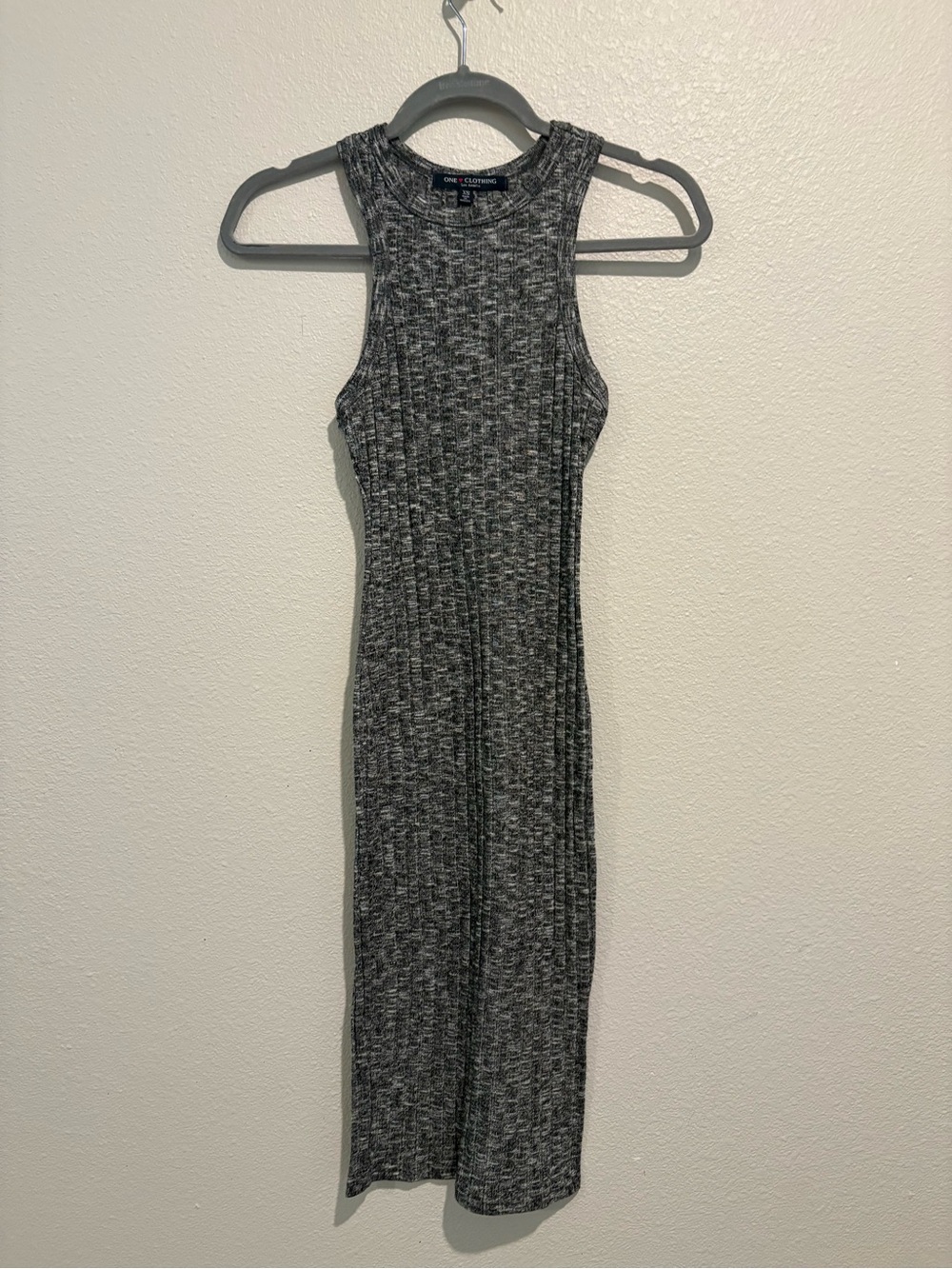 Forever 21 Gray Ribbed Midi Dress